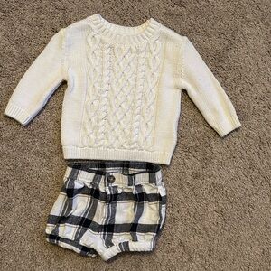 Sweater and shorts for baby